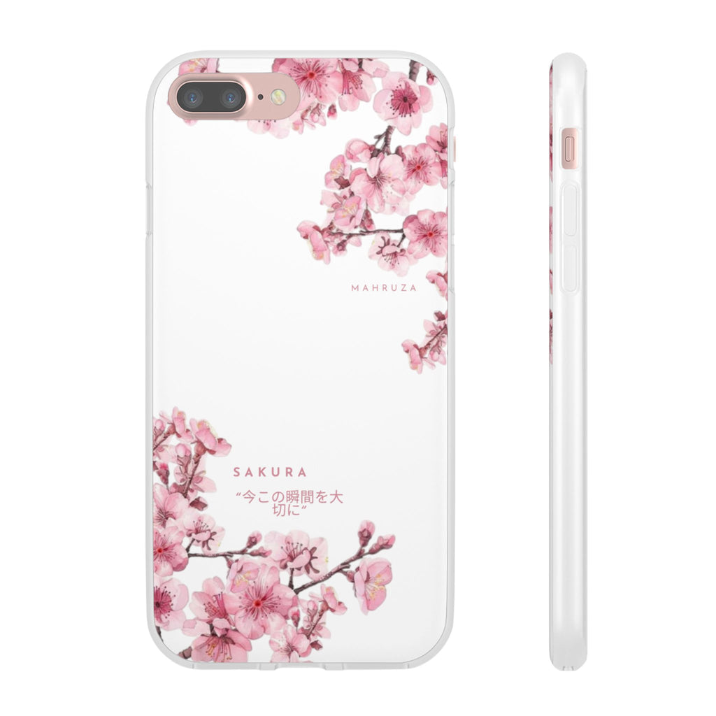 Cherry Blossom Sakura Phone Case — Flexible Clear Floral iPhone Cover