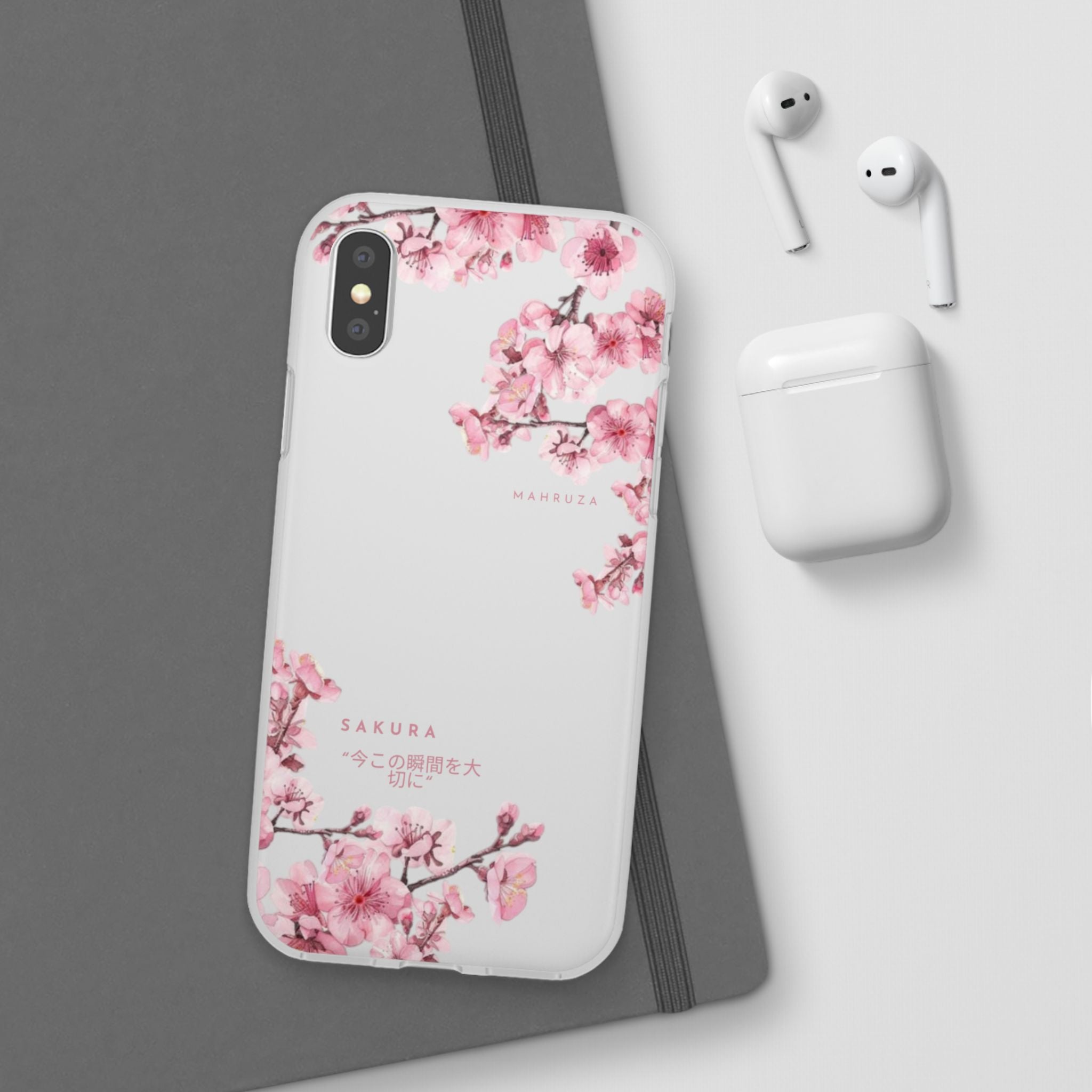 Cherry Blossom Sakura Phone Case — Flexible Clear Floral iPhone Cover