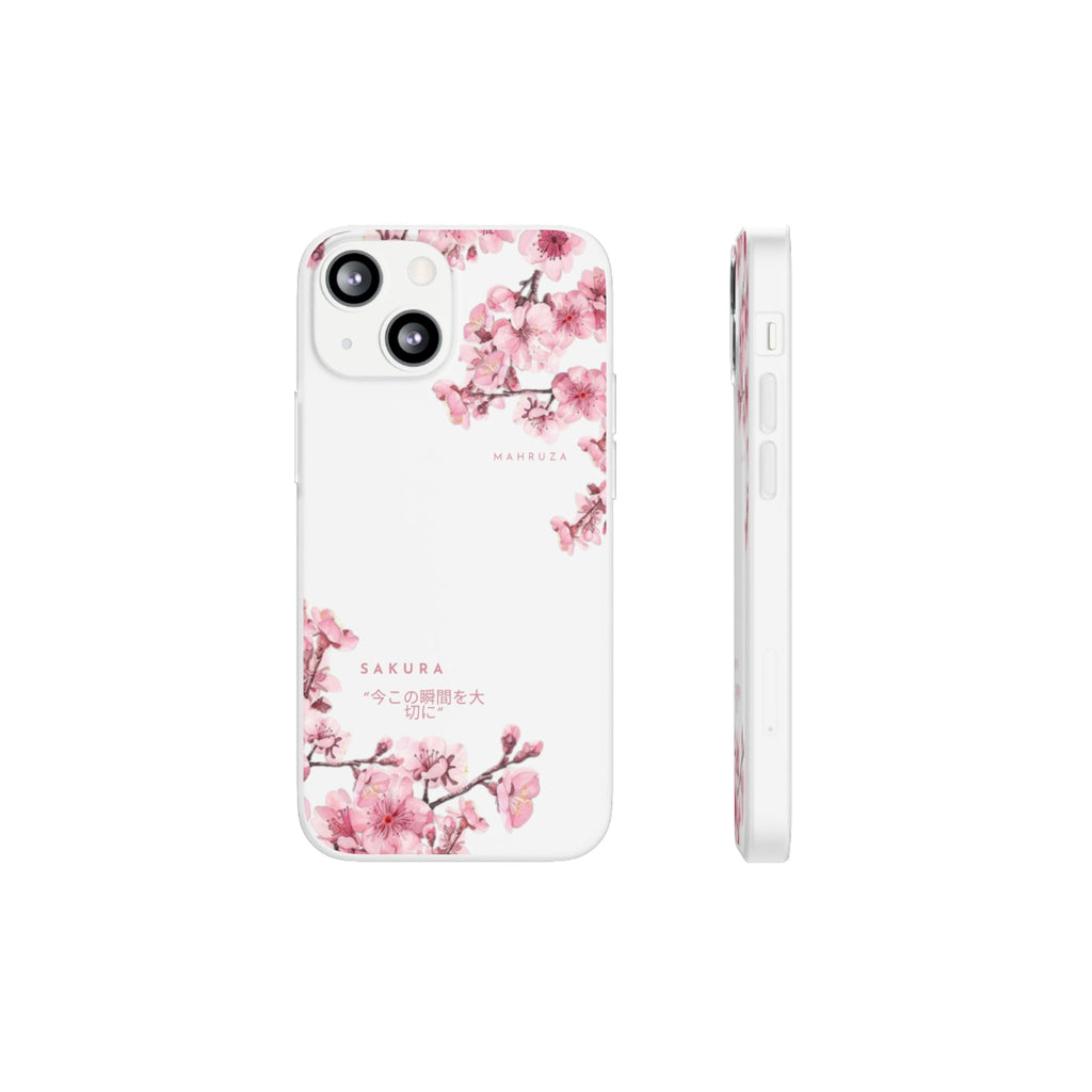 Cherry Blossom Sakura Phone Case — Flexible Clear Floral iPhone Cover