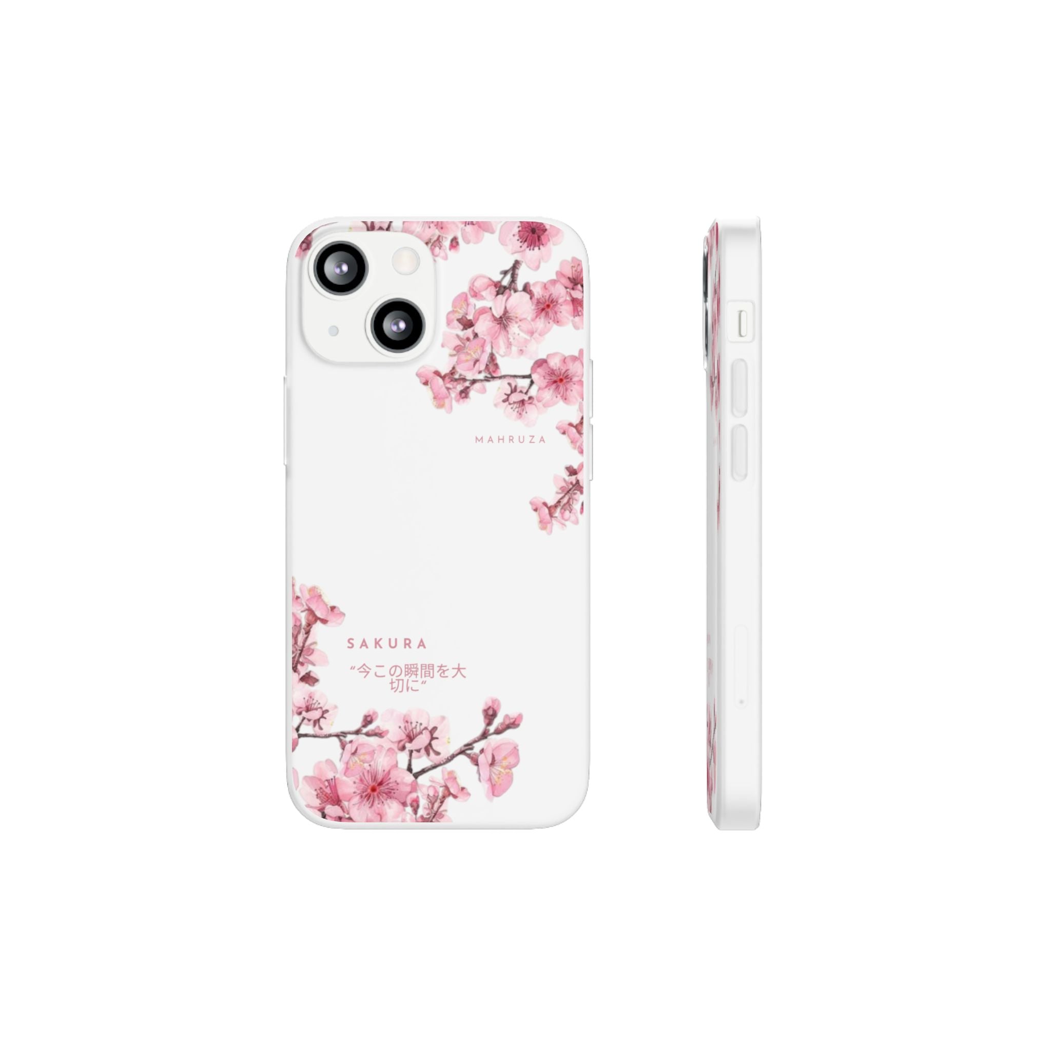 Cherry Blossom Sakura Phone Case — Flexible Clear Floral iPhone Cover