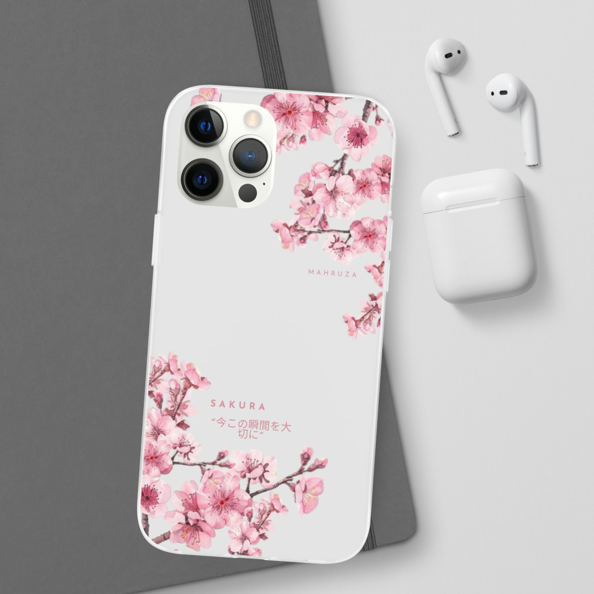 Cherry Blossom Sakura Phone Case — Flexible Clear Floral iPhone Cover