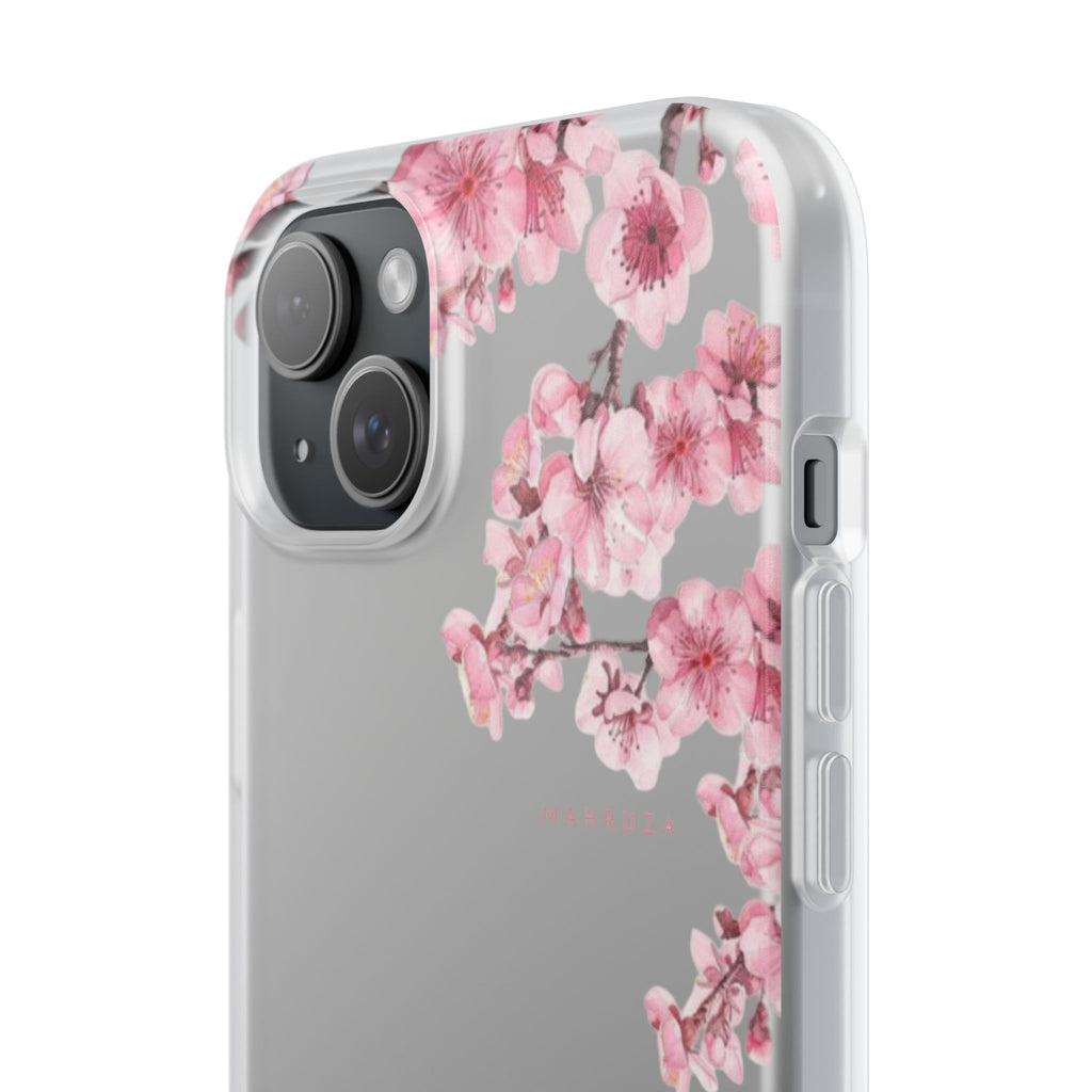 Cherry Blossom Sakura Phone Case — Flexible Clear Floral iPhone Cover