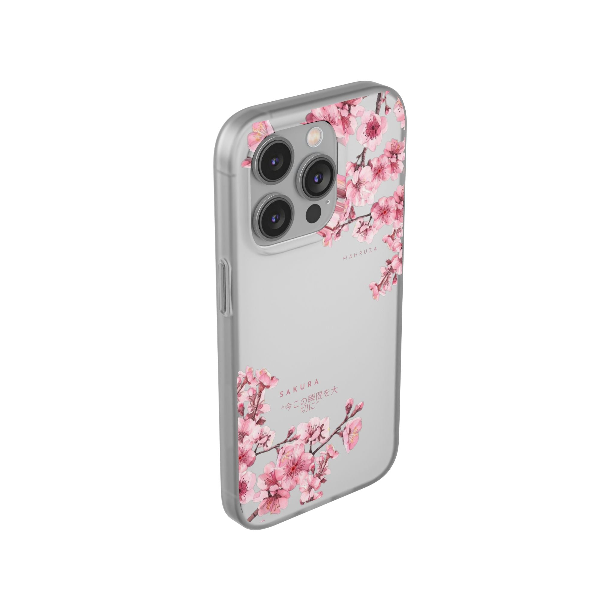 Cherry Blossom Sakura Phone Case — Flexible Clear Floral iPhone Cover