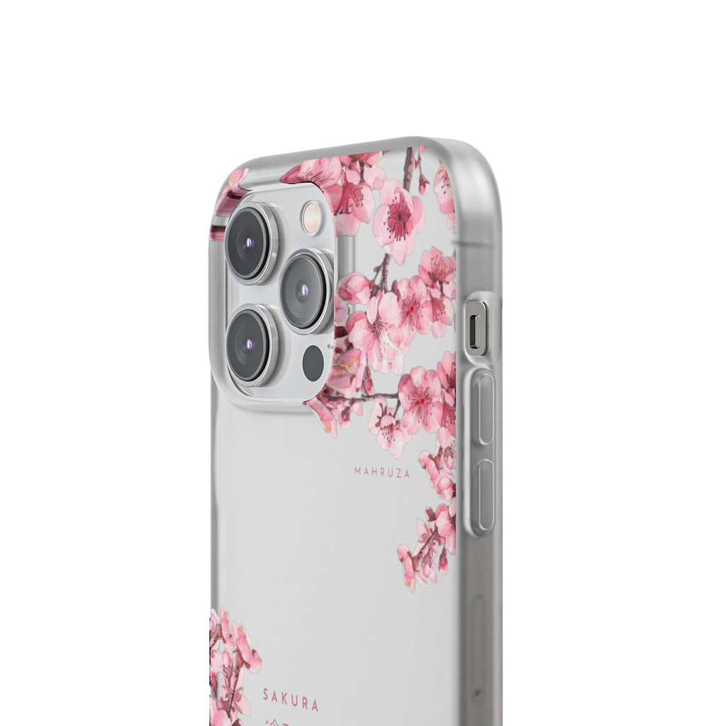 Cherry Blossom Sakura Phone Case — Flexible Clear Floral iPhone Cover