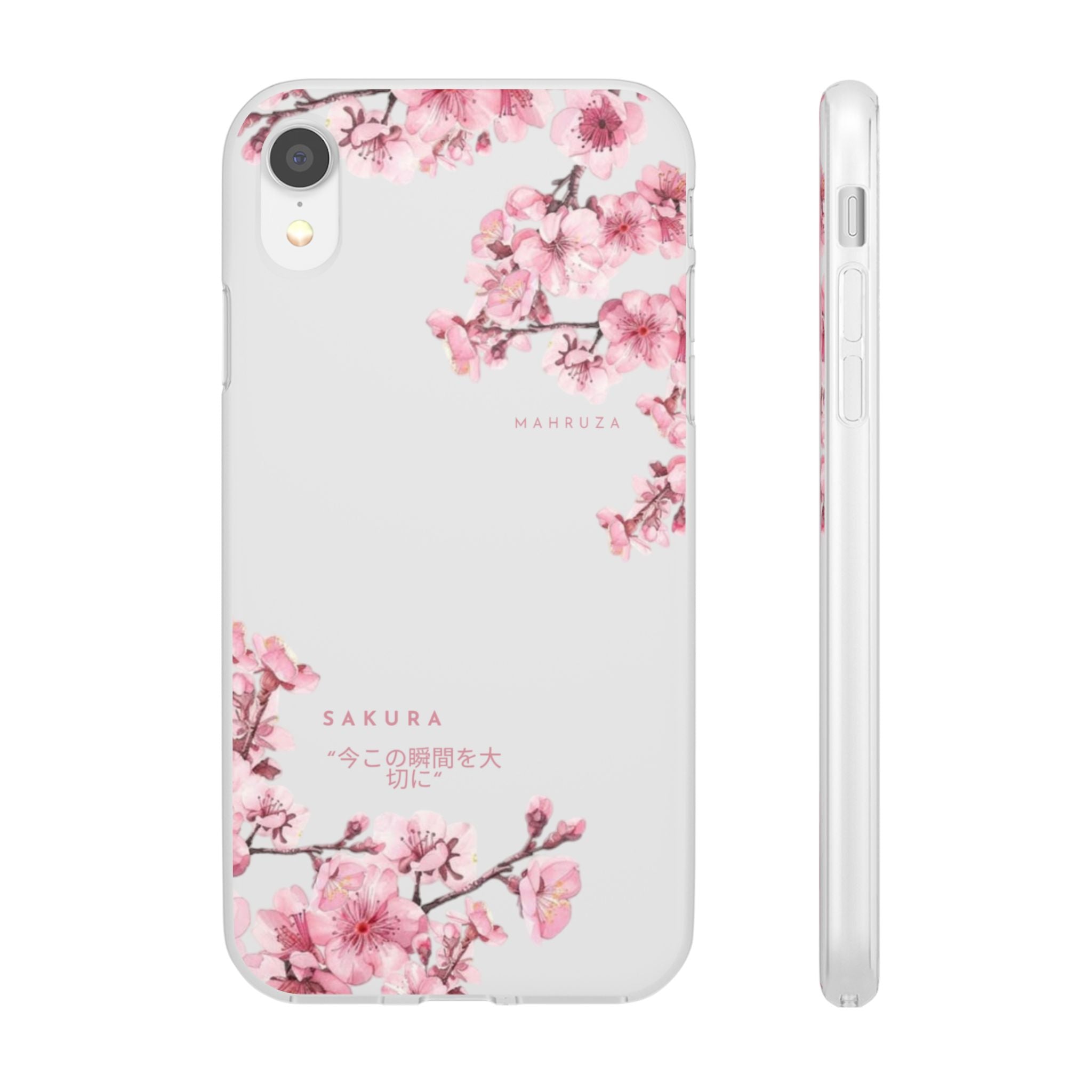 Cherry Blossom Sakura Phone Case — Flexible Clear Floral iPhone Cover