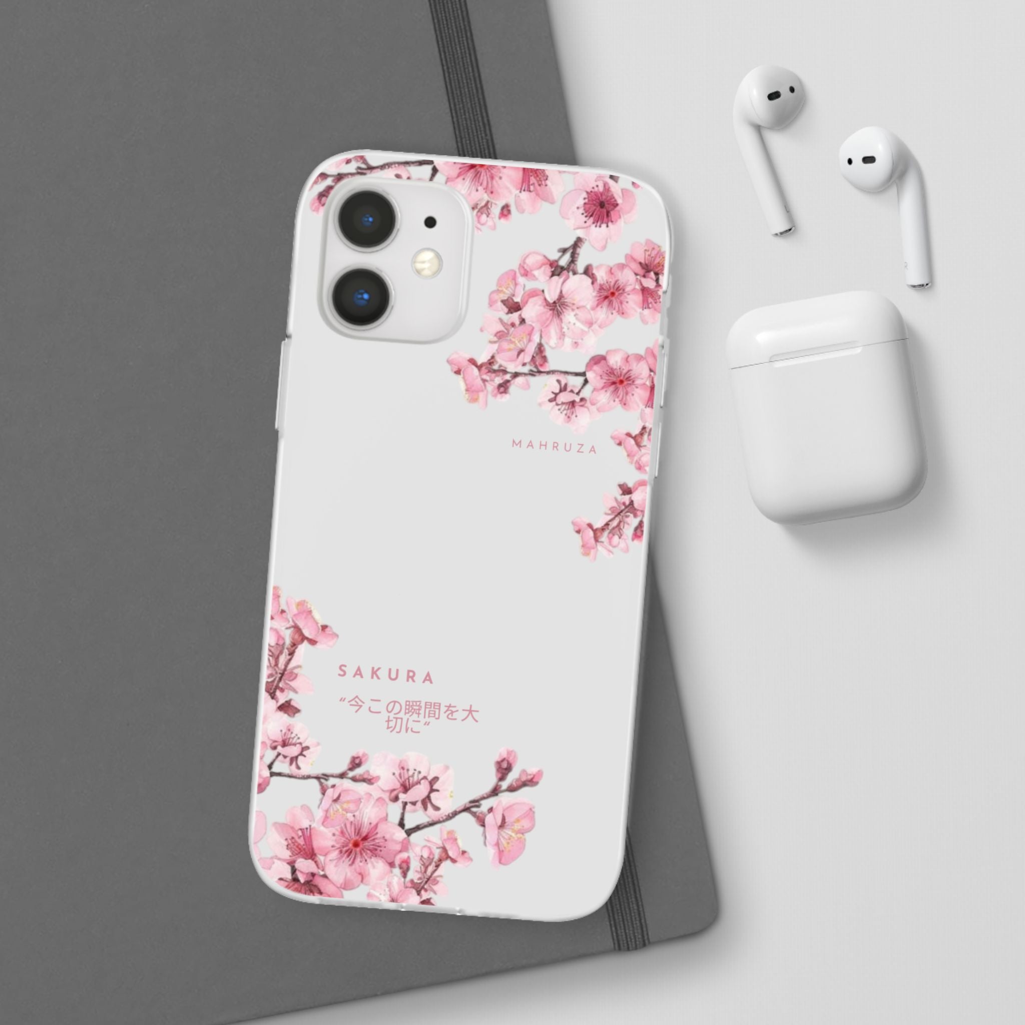 Cherry Blossom Sakura Phone Case — Flexible Clear Floral iPhone Cover
