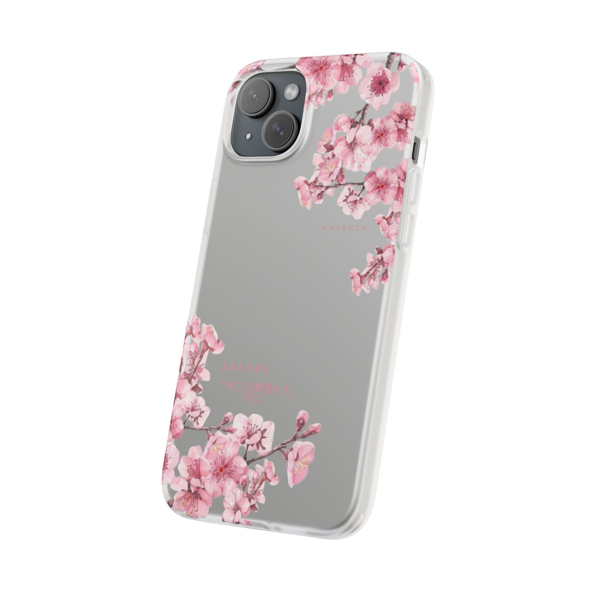 Cherry Blossom Sakura Phone Case — Flexible Clear Floral iPhone Cover