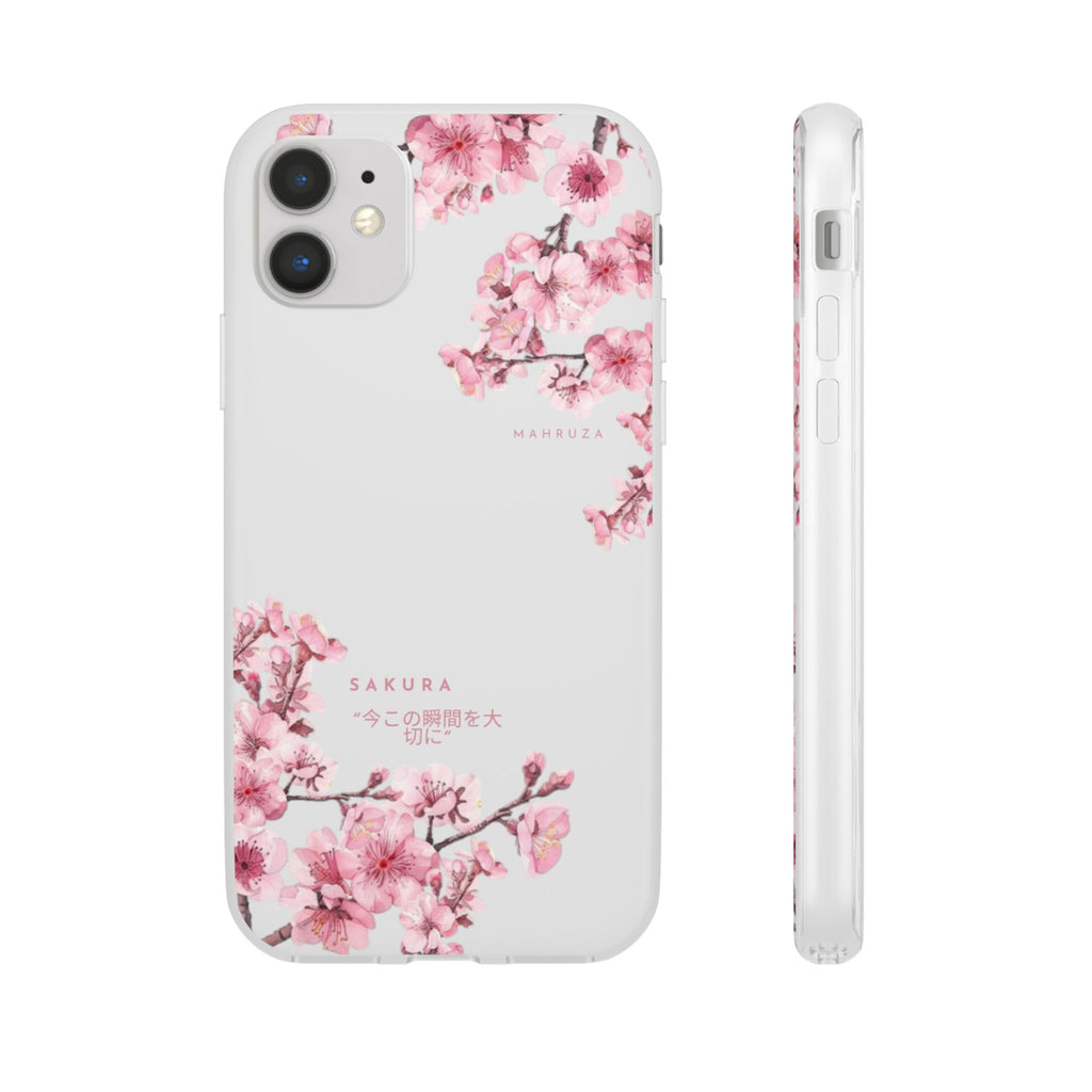 Cherry Blossom Sakura Phone Case — Flexible Clear Floral iPhone Cover