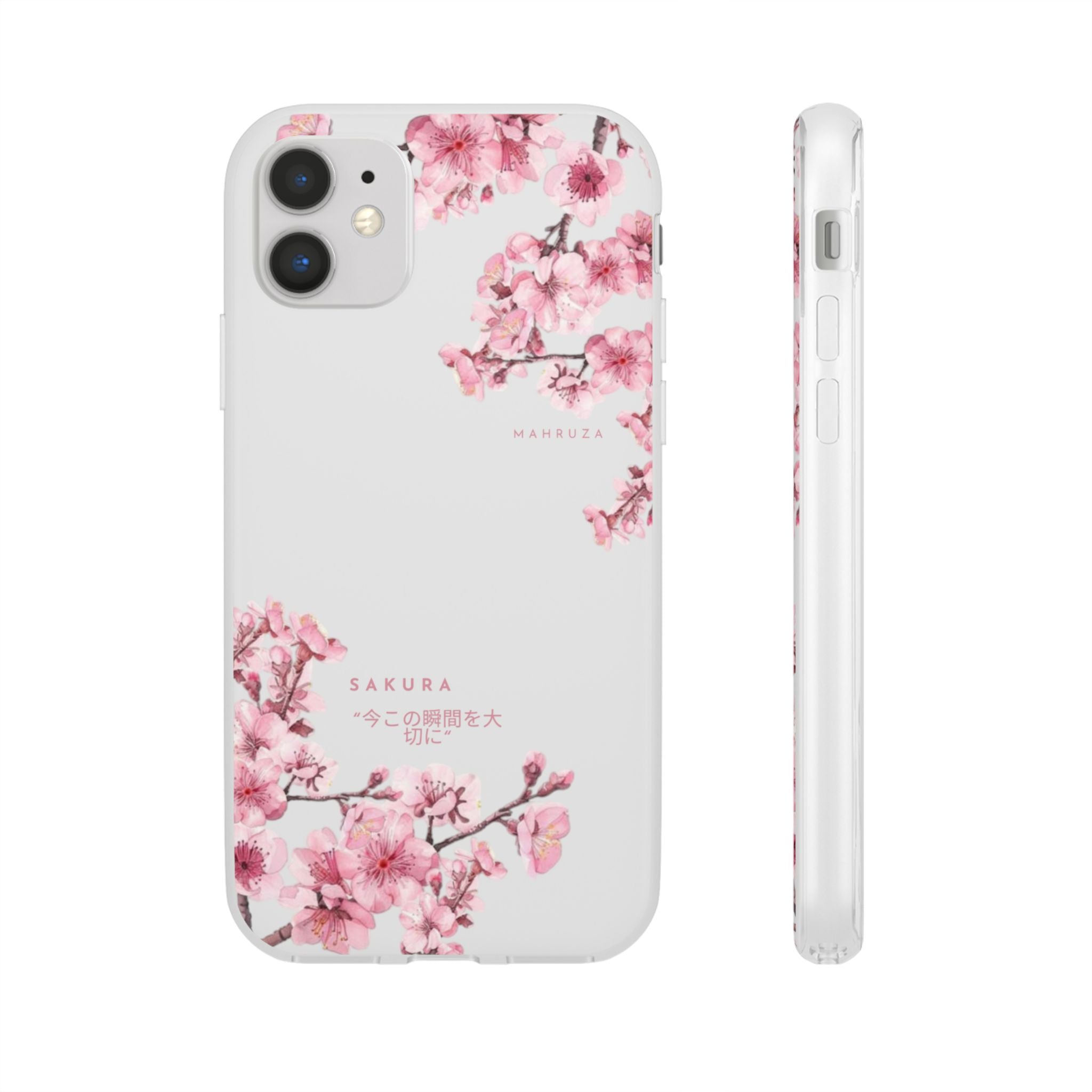 Cherry Blossom Sakura Phone Case — Flexible Clear Floral iPhone Cover