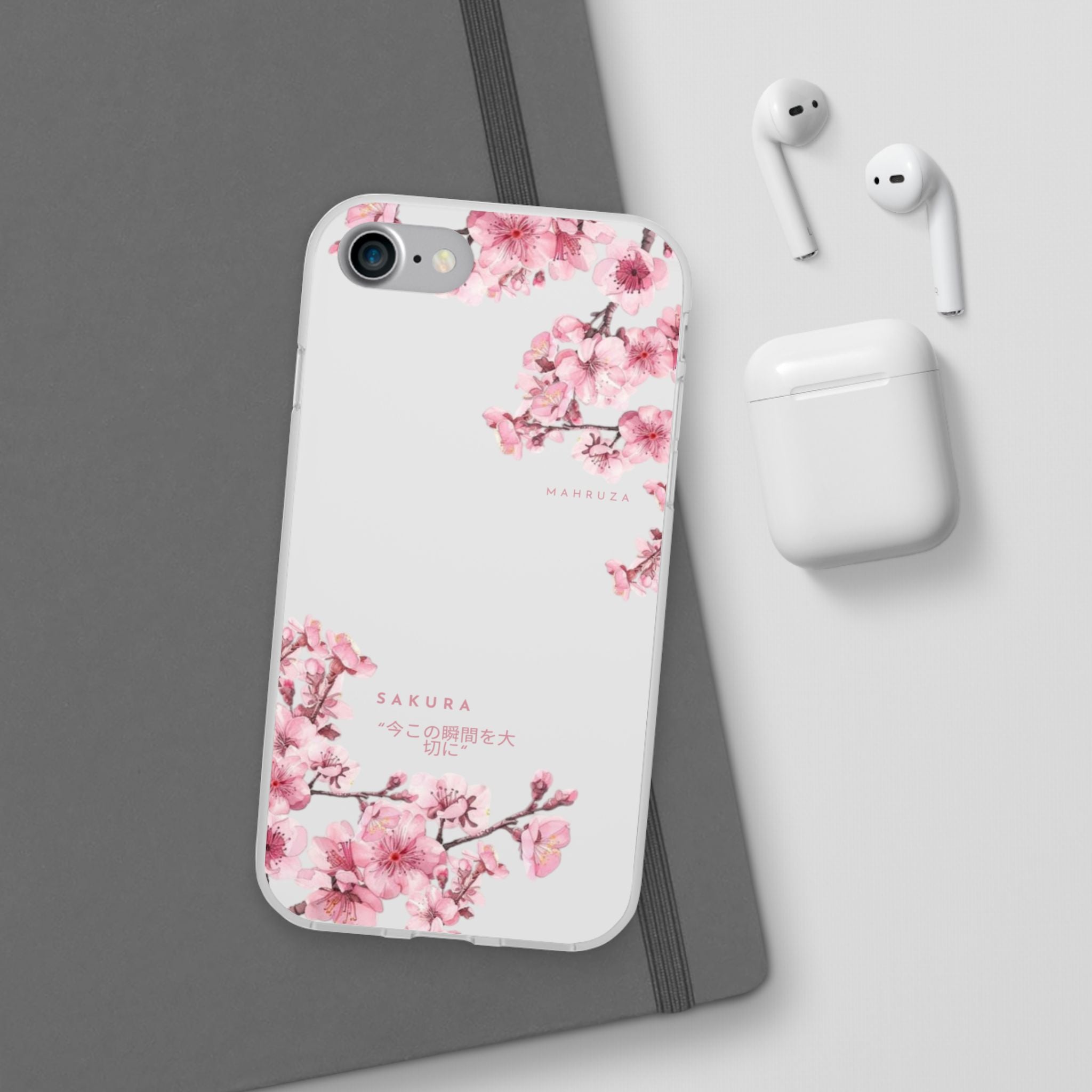 Cherry Blossom Sakura Phone Case — Flexible Clear Floral iPhone Cover
